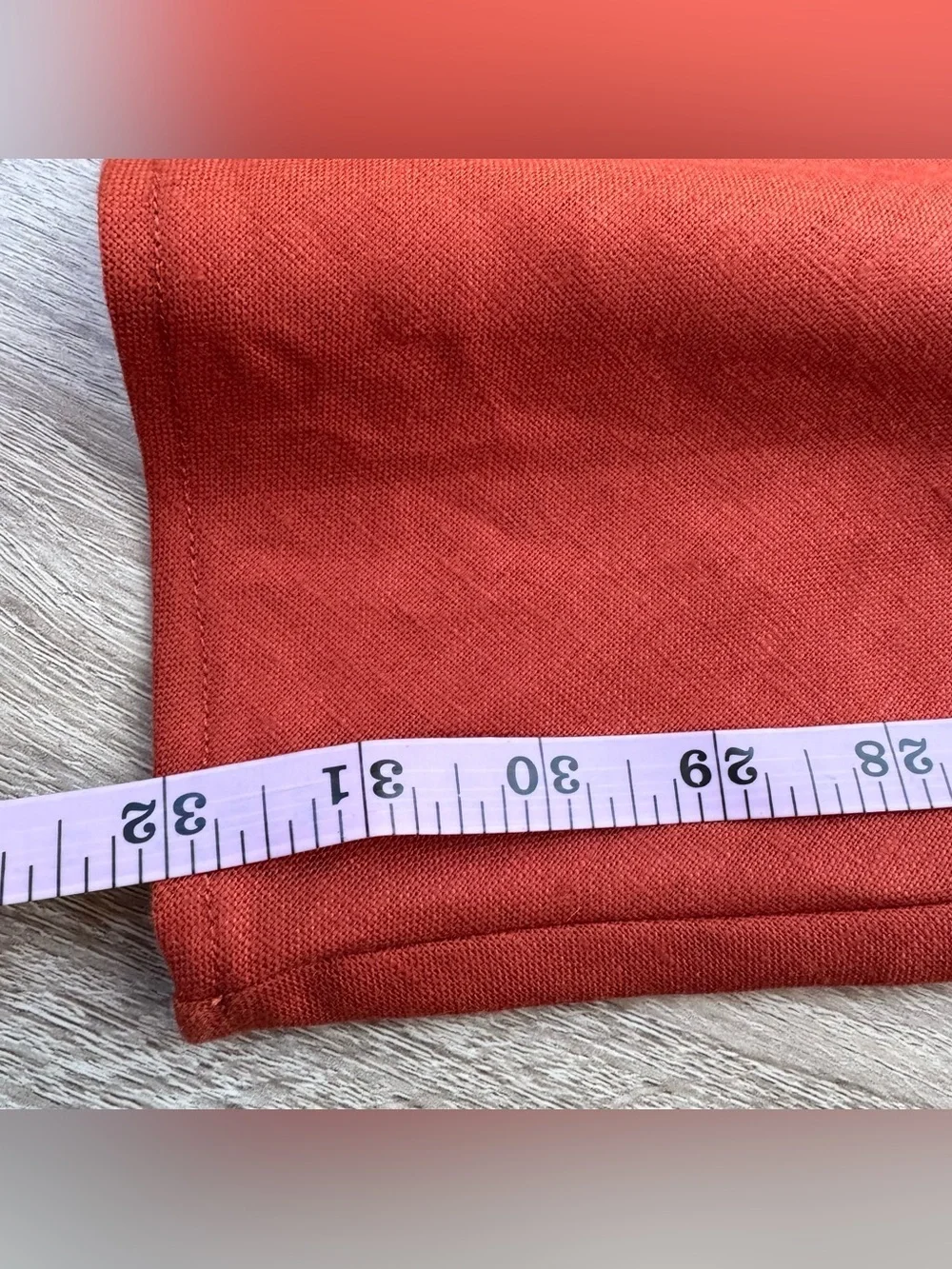 NWT Reformation Gale Linen Mid-Rise Pants Chili Orange Small